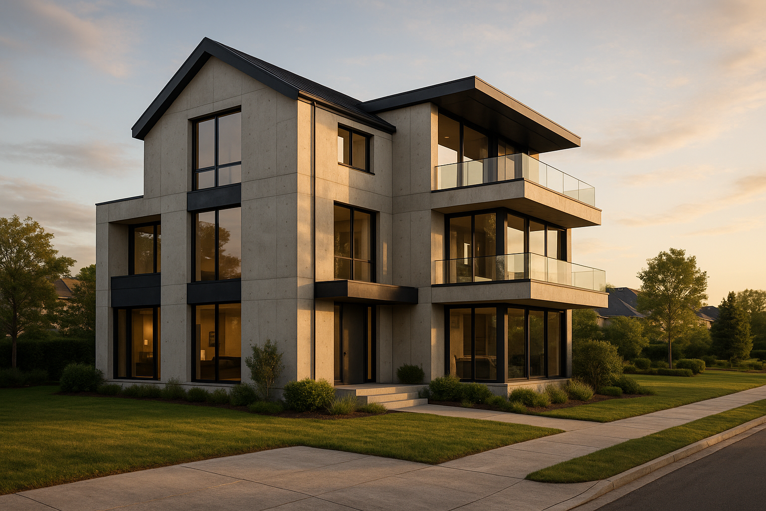Illuminated modern residence